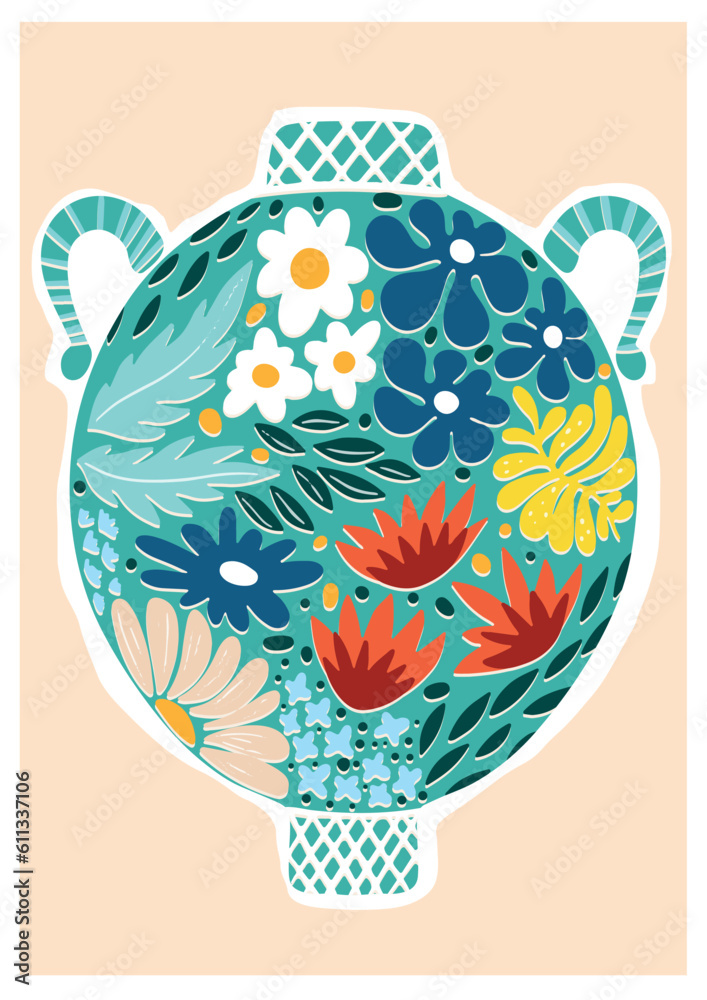 Fototapeta premium Botanical Vector Illustration abstract creative universal art template. Good for poster, postcard, invitation, flyer, cover, banner, poster