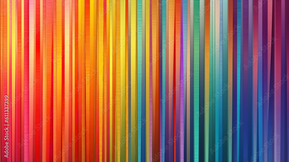 Obraz premium Whimsical Rainbow Colored Stripes