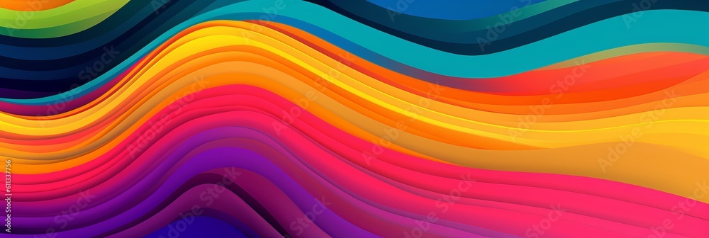 background with vibrant colors, abstract colorful background with lines, Generative AI