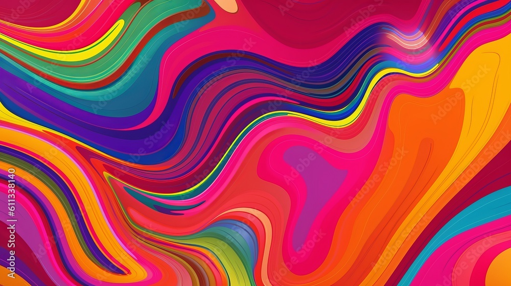 background with vibrant colors, abstract background with lines, abstract colorful background, Generative AI