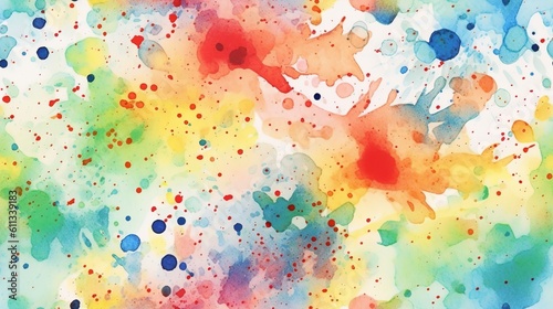 Watercolor Energetic Splashes Pattern