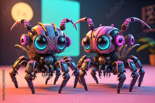 cute and adorable spider robot