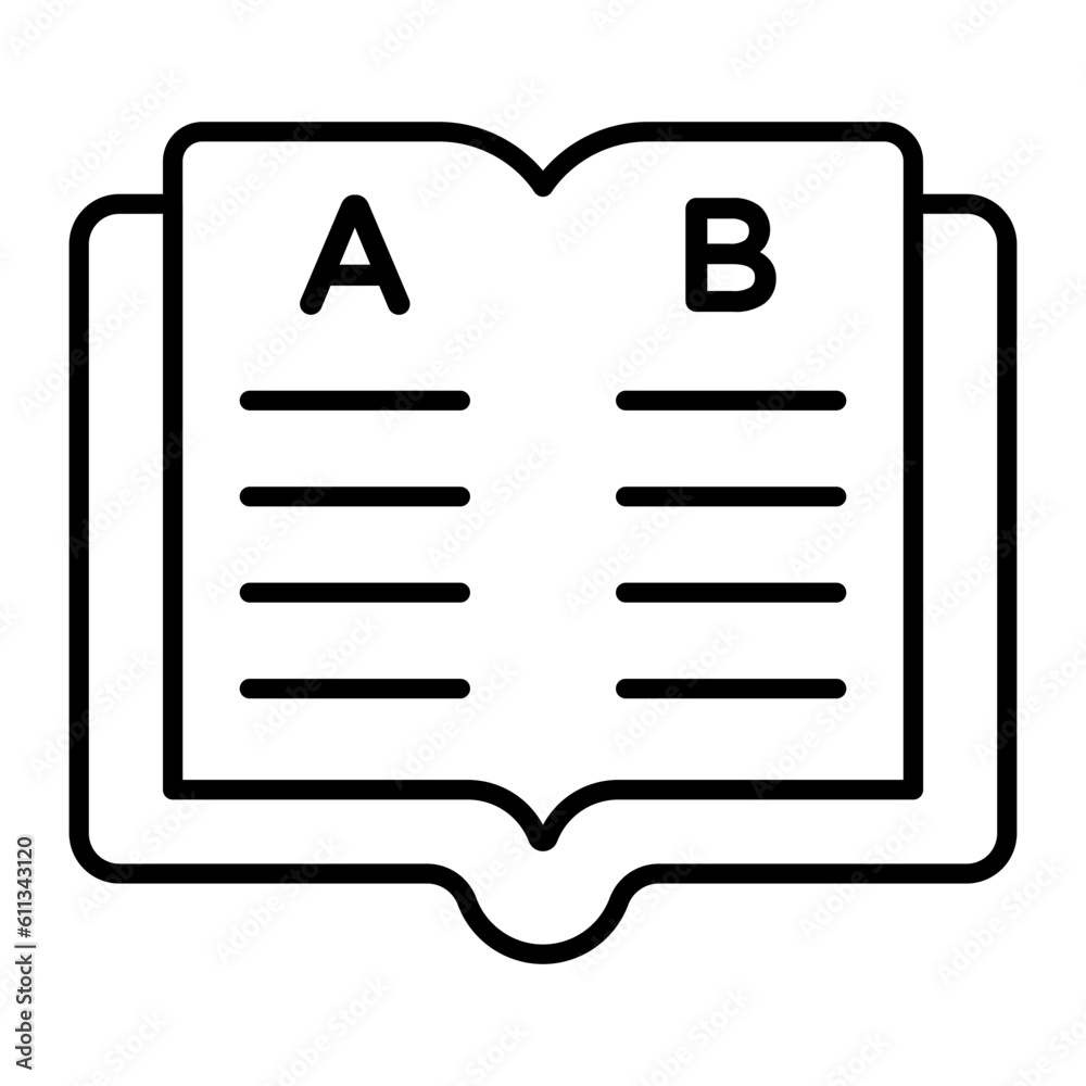 Book Reading Thin Line Icon Book Reading Thin Line Icon