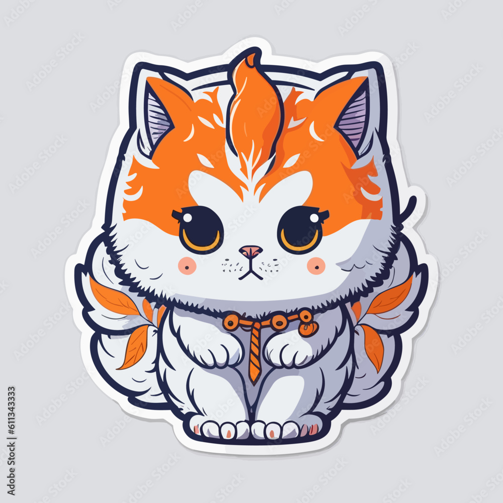 cute chibi orange cat kitten design for t shirt design, banner, poster, sticker cute chibi orange cat kitten design for t shirt design, banner, poster, sticker