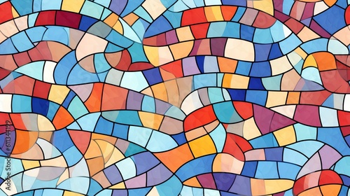 Colorful Geometric Mosaic Playfulness