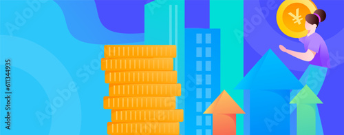 Home loan flat vector concept operation illustration
