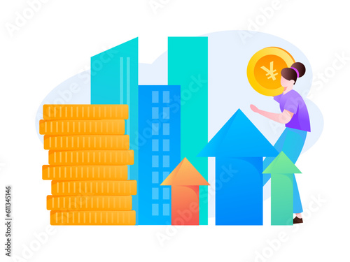 Home loan flat vector concept operation illustration
