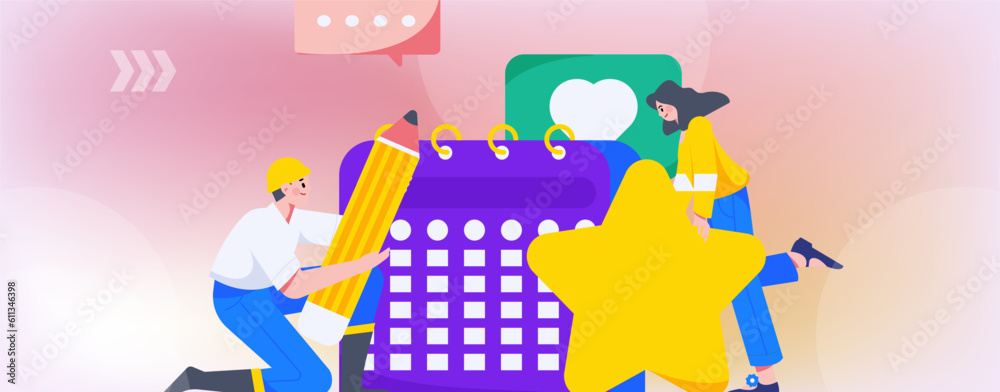 Obraz premium Sign in people flat vector concept operation hand drawn illustration