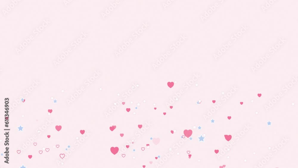 Aesthetics cute little heart and star shape on pastel pink background Aesthetics cute little heart and star shape on pastel pink background