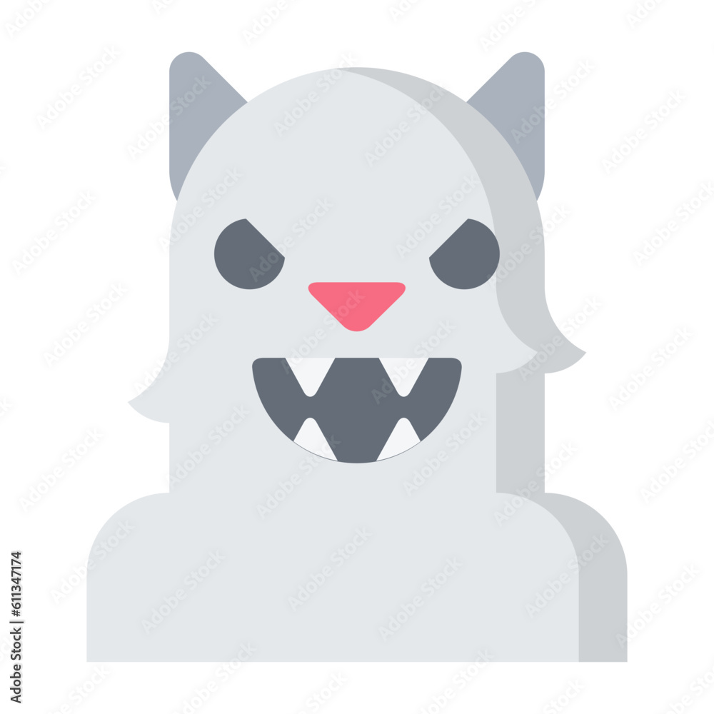 Werewolf Flat Icon Werewolf Flat Icon