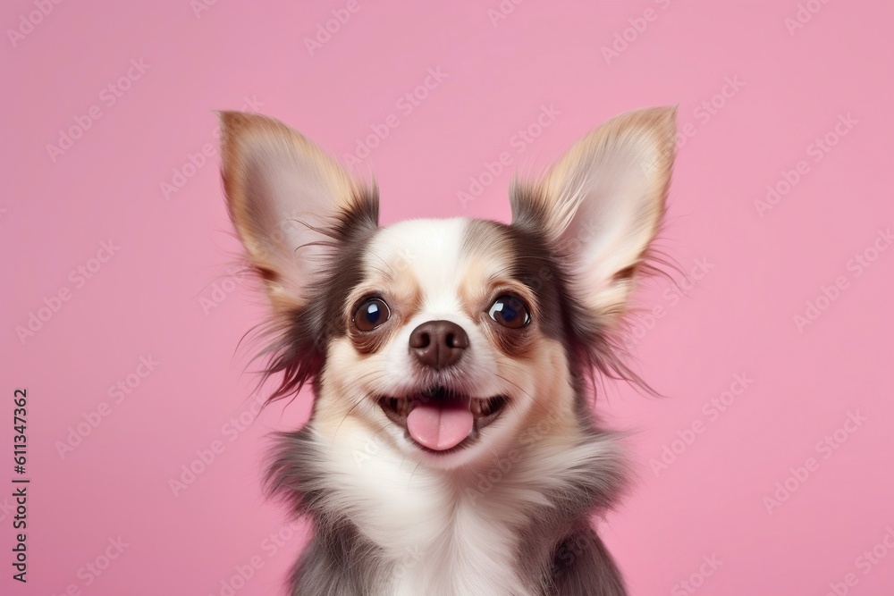 Adorable Studio Portrait of a Dog Captured against a Serene Background, Generated Ai
