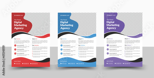 Corporate creative business flyer template design, colorful business flyer, vector template design, or business poster template design