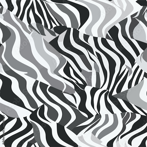 Seamless Colorful Abstract Zebra Pattern.  Seamless pattern of Abstract Zebra in colorful style. Add color to your digital project with our pattern 