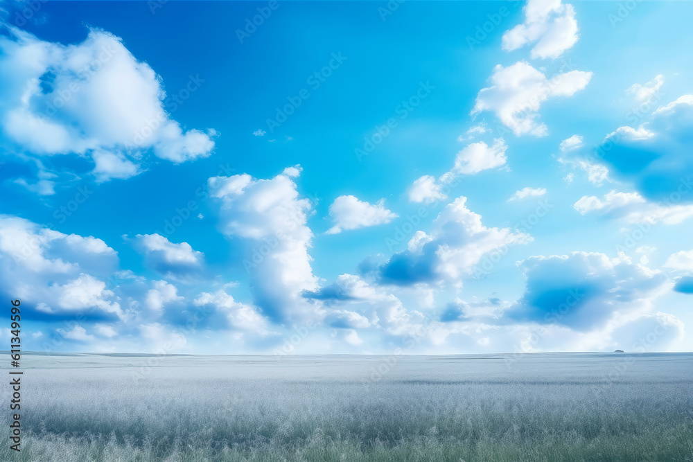 Blue sky and clouds background. Generative Ai. Blue sky and clouds background. Generative Ai.