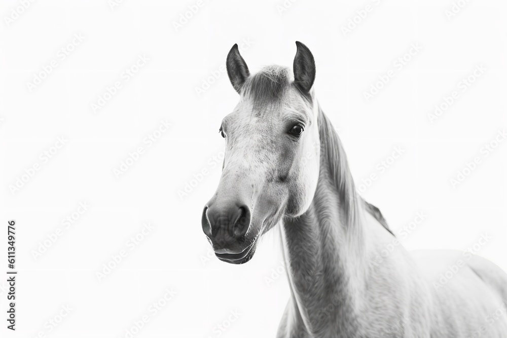 Fototapeta premium white horse portrait