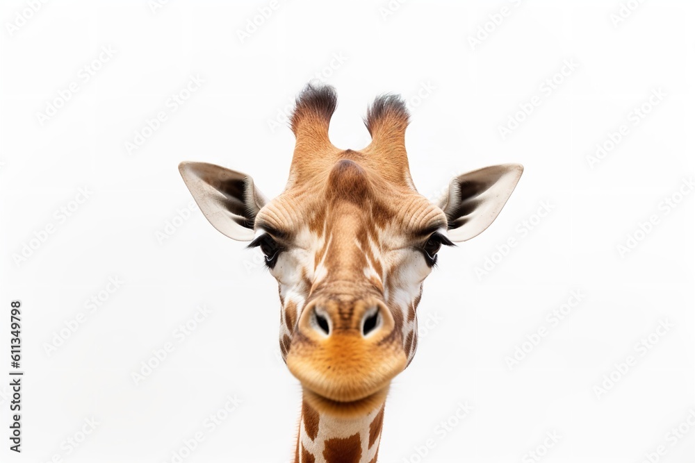 Naklejka premium giraffe head isolated