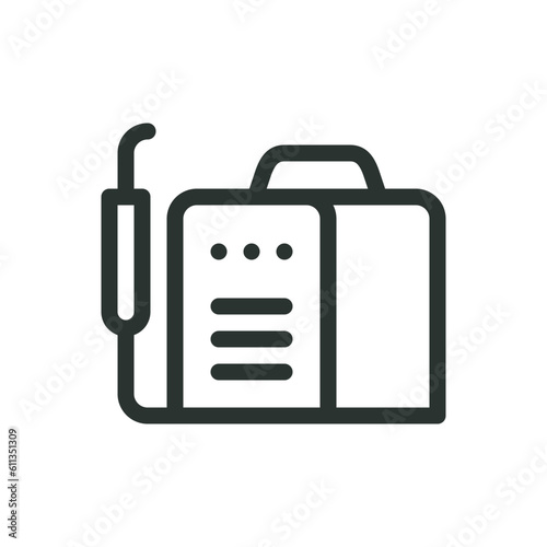 Portable welding machine isolated icon, mini arc welder machine vector icon with editable stroke