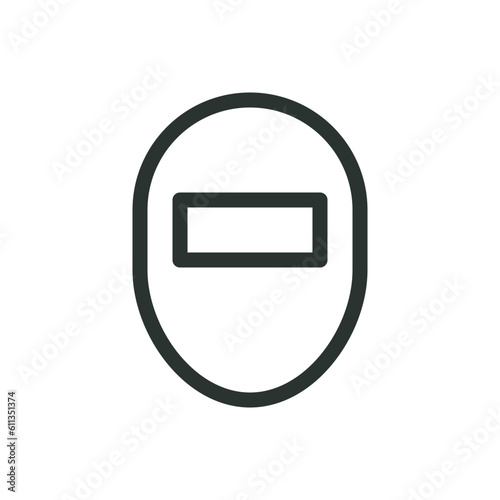 Free Download Welding mask isolated icon, welding helmet vector icon with editable stroke - GFXLoad