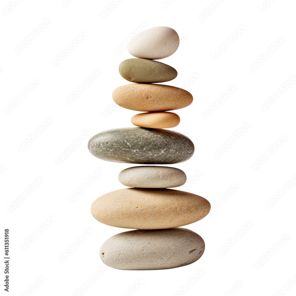 balance stones or Sea stones cut out transparent background, PNG ,Generative AI balance stones or Sea stones cut out transparent background, PNG ,Generative AI