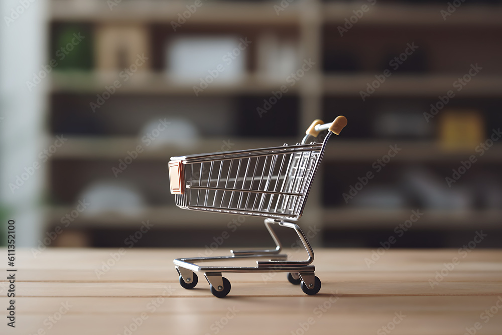 Minimalistic Shopping Cart - Generative AI