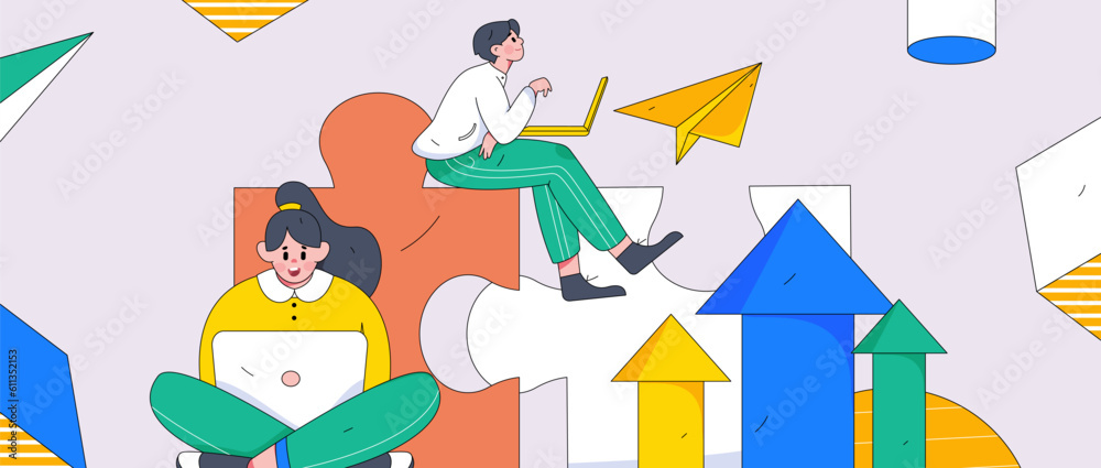 Business People Flat Vector Concept Operation Hand Drawn Illustration
Business People Flat Vector Concept Operation Hand Drawn Illustration