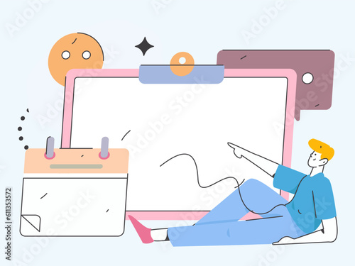 Business People Flat Vector Concept Operation Hand Drawn Illustration  © Lyn Lee