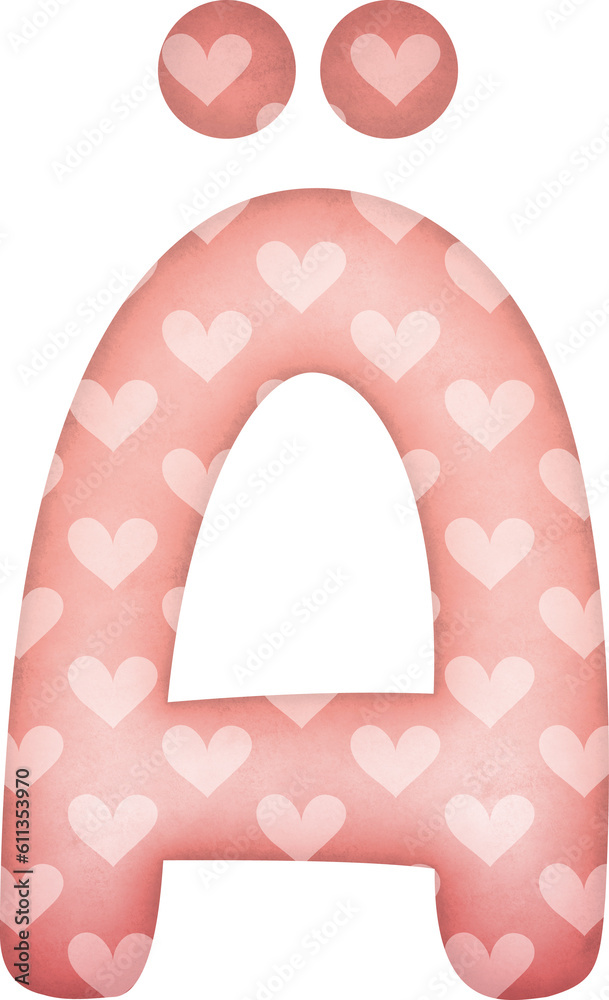 Love hearts letter Ä Love hearts letter Ä