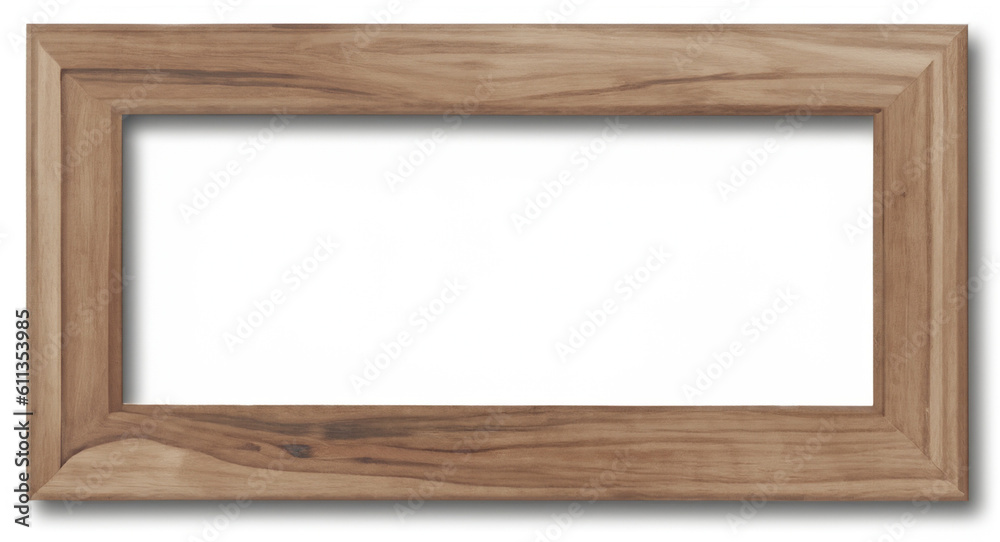 Empty photo frame from wood isolated on white background with clipping path Empty photo frame from wood isolated on white background with clipping path
