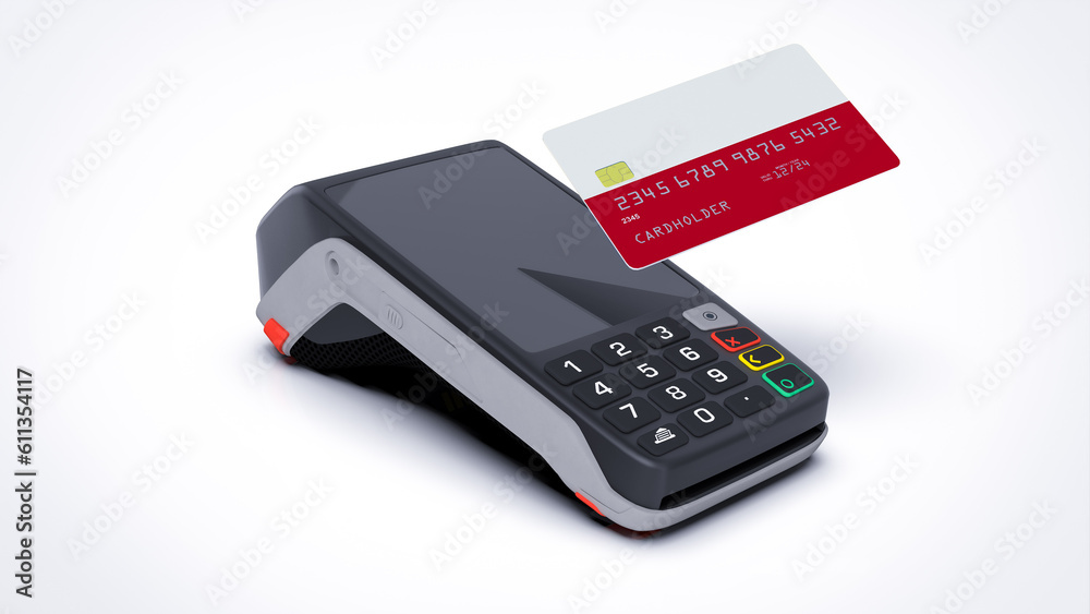Poland country national flag on credit bank card with POS point of sale terminal payment isolated on white background with empty space 3d rendering image realistic mockup Poland country national flag on credit bank card with POS point of sale terminal payment isolated on white background with empty space 3d rendering image realistic mockup