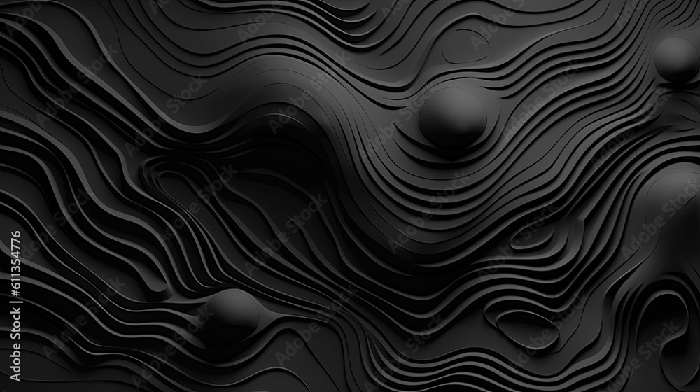 abstract black lines on dark background. template for designers. background wallpaper. Generative AI abstract black lines on dark background. template for designers. background wallpaper. Generative AI