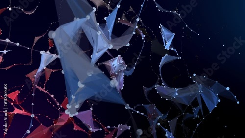 Abstract network connections background loop