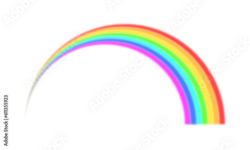 Rainbow with transparent effect isolated on transparent background