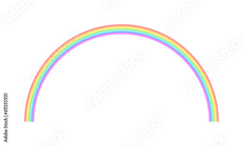Rainbow with transparent effect isolated on transparent background