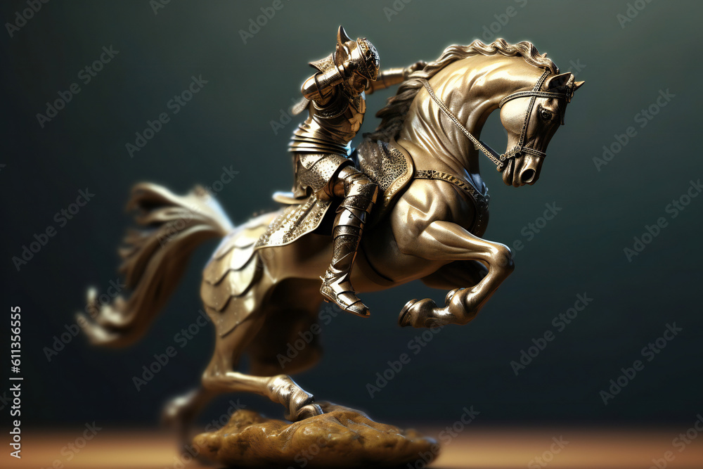 Fototapeta premium Art and Strategy of Chess: Unveiling the Power of Chessboards and Pieces in the Game of Kings! Immerse Yourself in the World of Chess, the Ultimate Board Game of Strategy Competition, Generative Ai