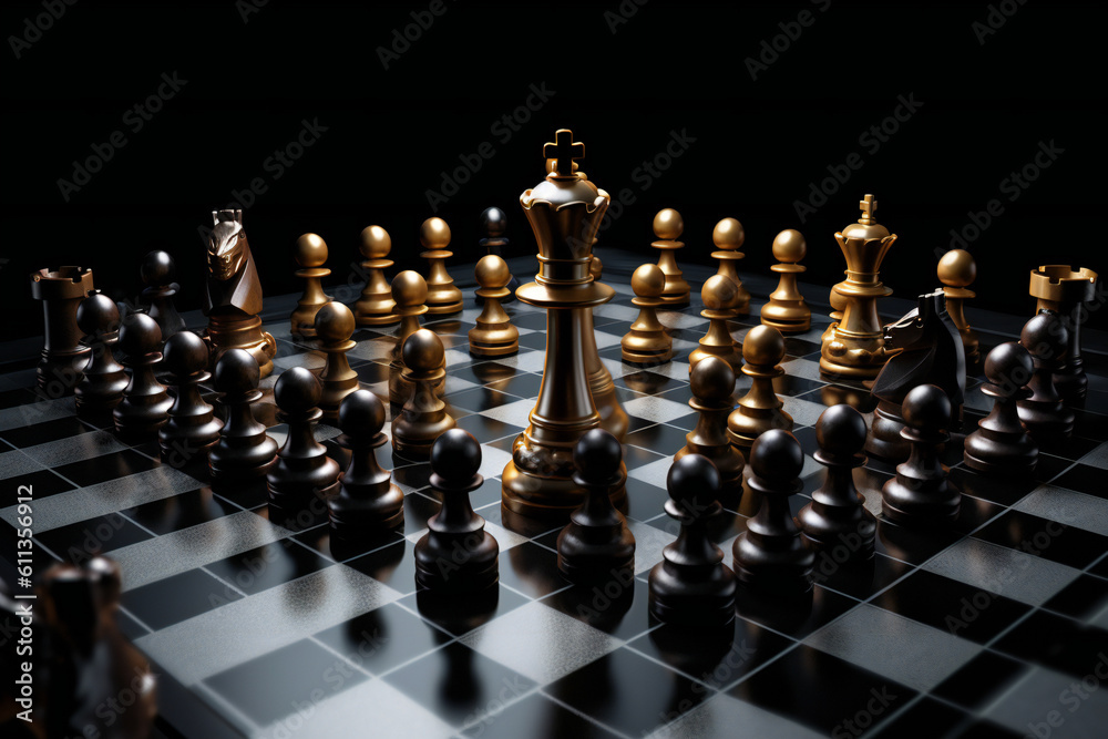 Art and Strategy of Chess: Unveiling the Power of Chessboards and Pieces in the Game of Kings! Immerse Yourself in the World of Chess, the Ultimate Board Game of Strategy Competition, Generative Ai