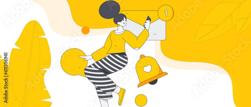 Business People Flat Vector Concept Operation Hand Drawn Illustration
