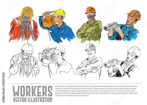 workers vector illustration