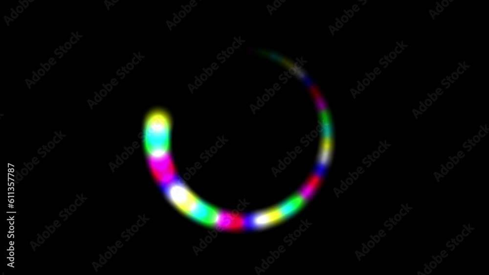 Circling colorful arc motion graphics with plain black background Circling colorful arc motion graphics with plain black background