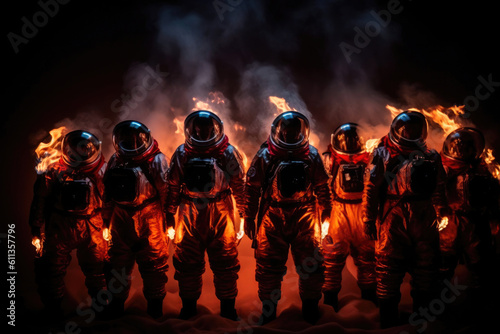 Interstellar Devotion: Astronauts Embracing Sacred Objects. Generative AI