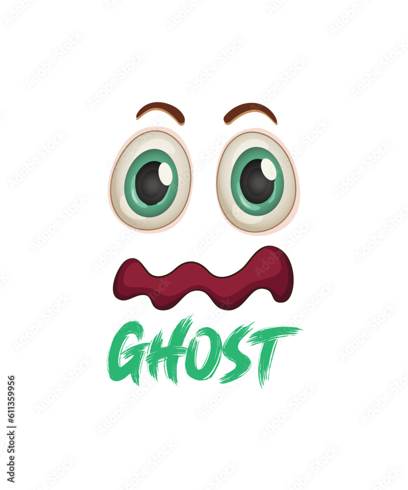 Obraz premium ghost emoji t shirt design, t shirt design.