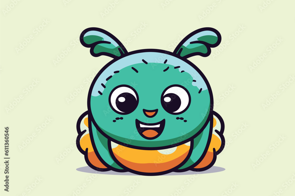 Cute Monster Cartoon Mascot Character Vector Icon Illustration Design Cute Monster Cartoon Mascot Character Vector Icon Illustration Design