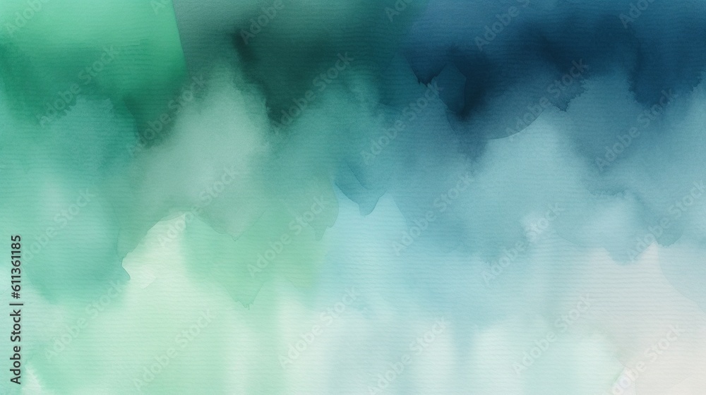 Watery Blue Gradient Watercolor Background, Serene and Soothing