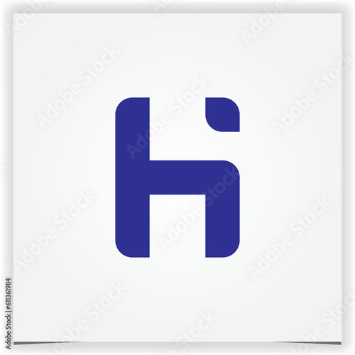 letter h or hi logo premium elegant template vector eps 10