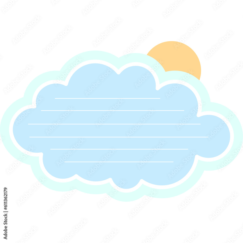 Cloud and Sun Shape Planner Paper Cloud and Sun Shape Planner Paper