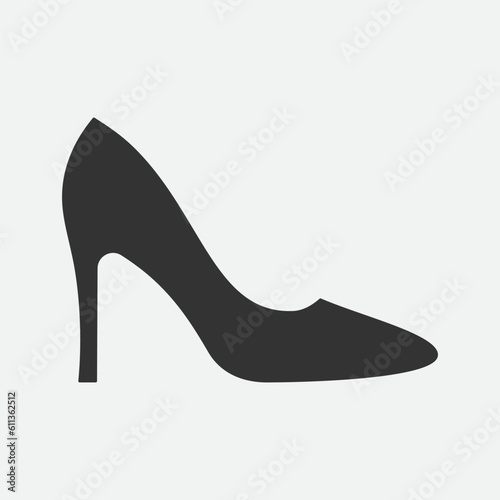 Black high heel shoe. Womens black high heel shoes.
