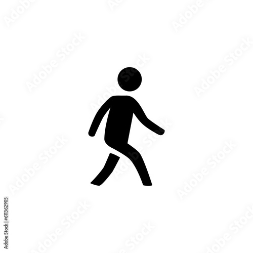 Walking, stop, traffic alert, sign and symbol, simple vector, perfect ilustration