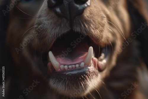 user dog mouth close up, portrait dog, tongue generated ai