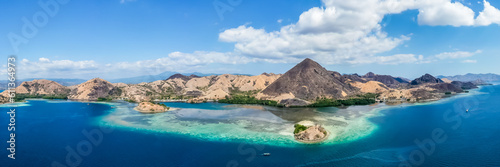 Panorama view at Kelor Island, Flores Island, Indonesia photo