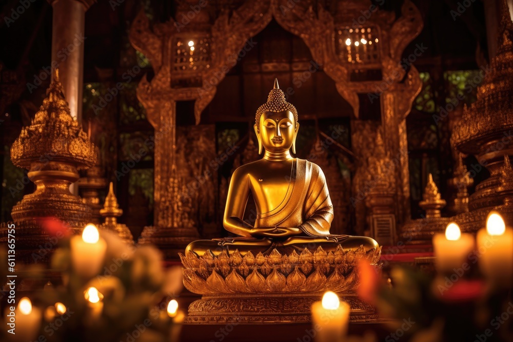 Fototapeta premium Tranquility and Reverence Buddha Statue
