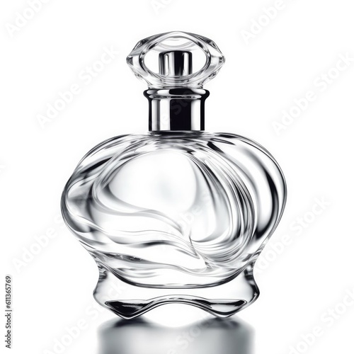 Perfume isolated on a white background, AI generated.
